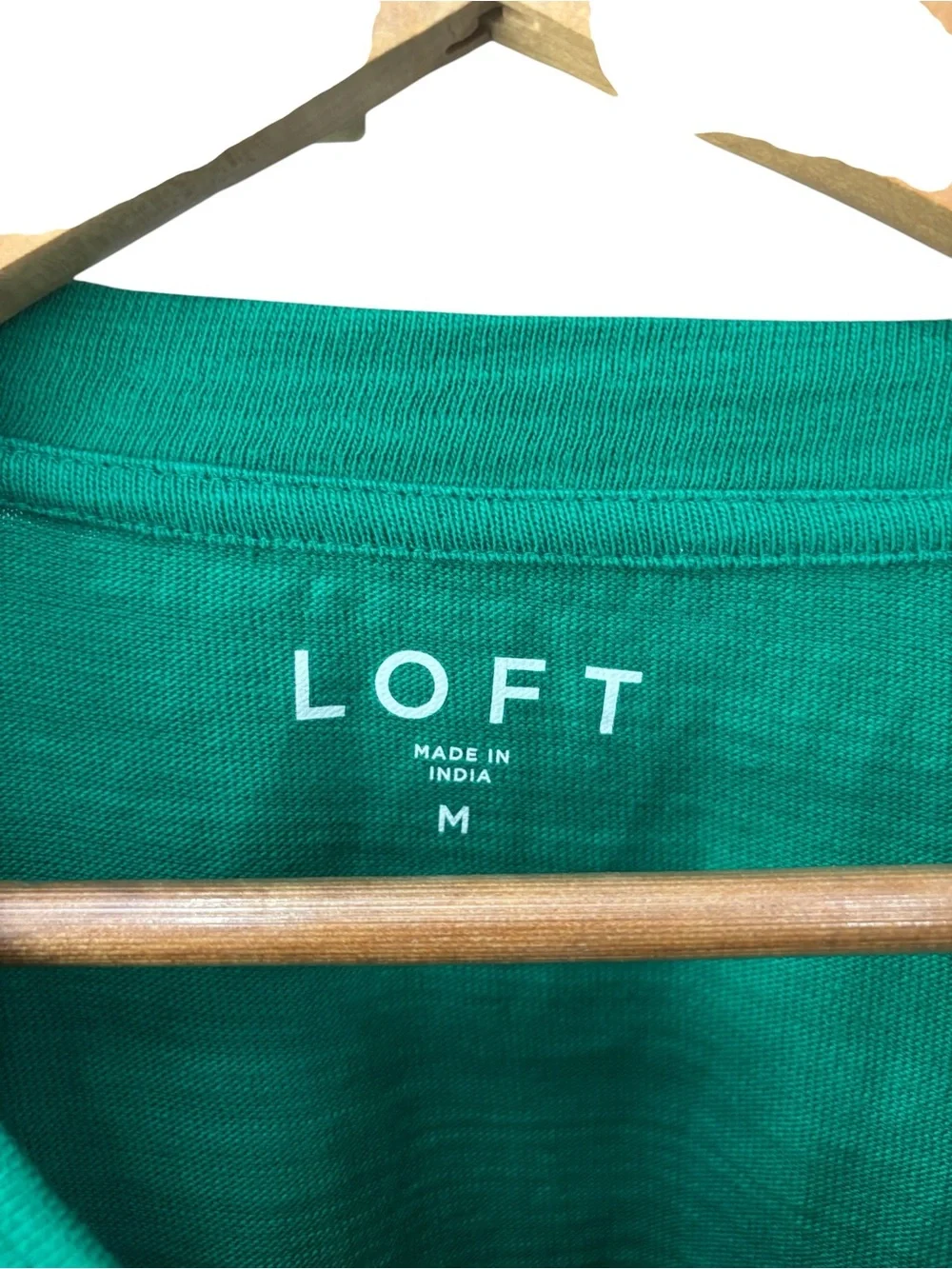 Loft Sweater Womens Size Medium Kelly Green Long Sleeve Knit Top 100% Cotton